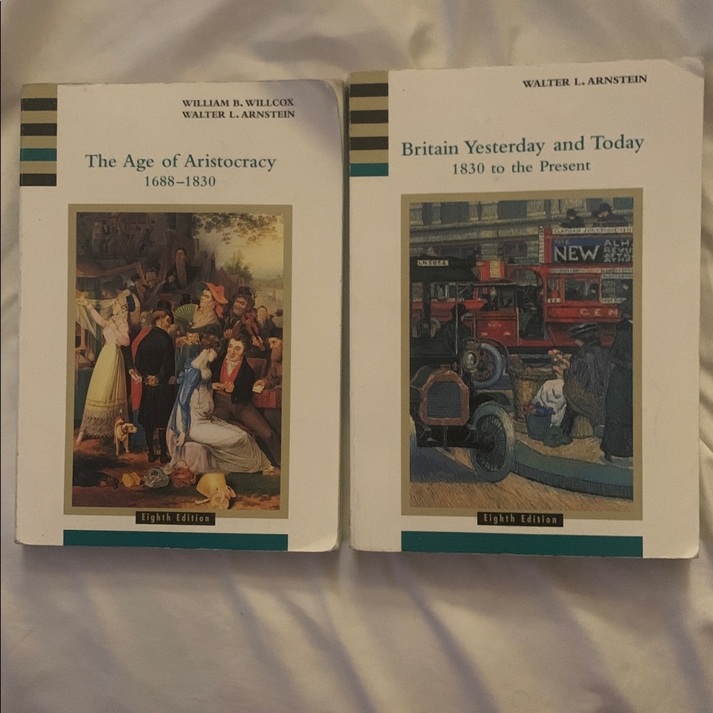 Set of Two British History Books Age if Aristocracy 1688-1830 and 1839-present